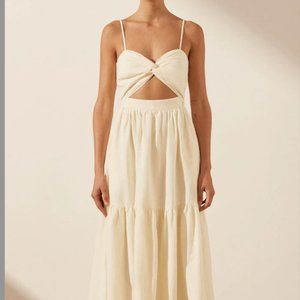 Shona Joy Cecilia Twist Bodice Midi Dress AUS 4/US 0